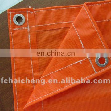 orange fire resistant pvc tarpaulin ,bache orange