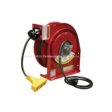 Cable reel roller rack reel drum Spring Driven Hose Heavy Duty Cord Reel with LED light and USB