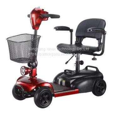 4 wheel electric mobility scooter for seniors battery removable