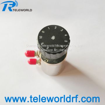 2W SMA Rotary Variable Attenuator 3GHz 6GHz 1dB 10dB 60dB 90dB