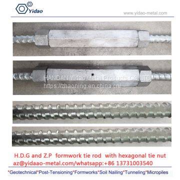 Galvanized High Quality Tie Rod System with Tie Nut