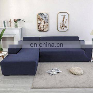 I@home Home Decor Quality Knitted Plain Full Stretch Sectional l Shaped Sofa Cover Slipcover Protect photo-4