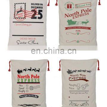 Gift Bag Christmas 50 Styles Drawstring Canvas Santa Sack Rustic Vintage Christmas Stocking Bags Decoration photo-3