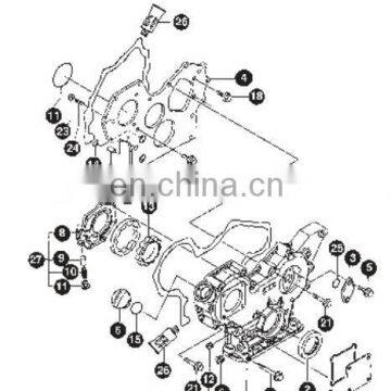 Diesel engine parts 4TNV88 timing cover assembly 719802-01500