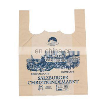 Biodegratable T-shirt bags for market place