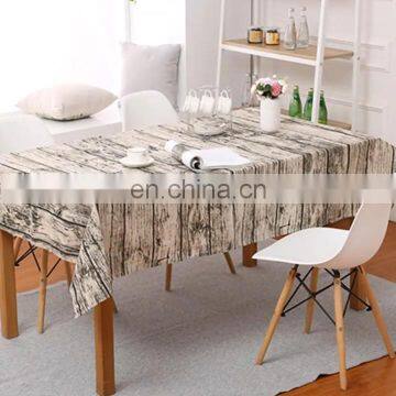 Washable Cotton Linen Tablecloth Tree-ring pattern table cloth wholesale