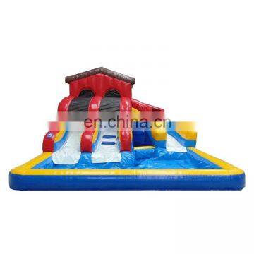 Home Backyard Garden Used Inflatable Water Slide Inflatable Slide with Pool for sale