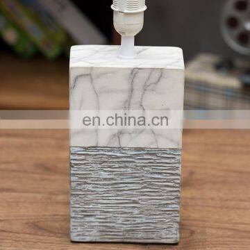 Popular Custom Logo Cheap Cuboid Pillar Custom Vintage Relief White Marble Table Lamp Porcelain for Home Decor photo-5