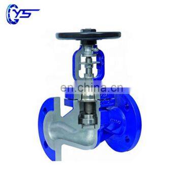 2 4 Inch GS C25 DIN PN16 PN25 Air Steam Bellows Seal Globe Valve