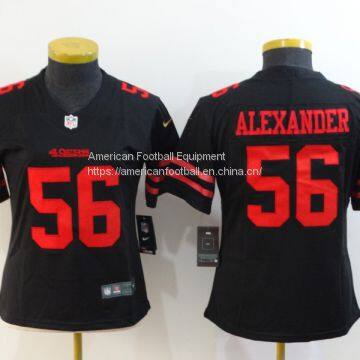 San Francisco 49ers #56 Alexander Women Black Jersey