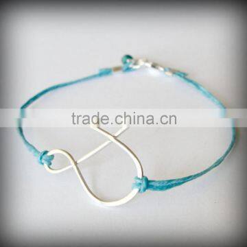 2015 Newest Wax Cord Braid Rock Bangle Heavy Metal Ancient Charm Bracelet for Men photo-5