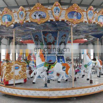 Carnival Theme Park Equipment amusement kids 16 rides carousel horse for sale