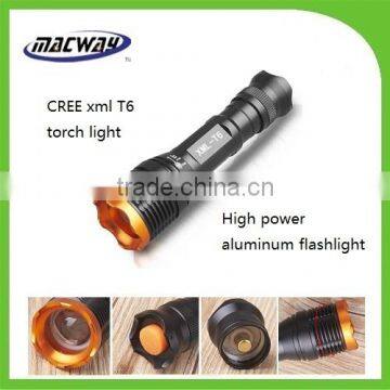 10W Aluminum Strong Bright t6 Zoomable flashlight