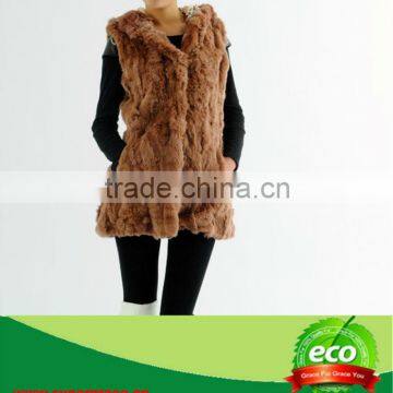 Lady's Real Rabbit Fur Warm Pretty Fashion Winter European Coat On Sale