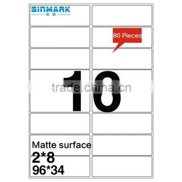 SINMARK Matte surface 96mm*34mm vinyl wall sticker paper