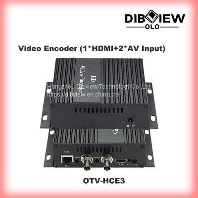OTV-HCE3 H264 1 канальный HDMI плюс 2 канальные CVBS потоковый IPTV-кодер
