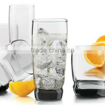 clear machine made carrington smoke glassware set