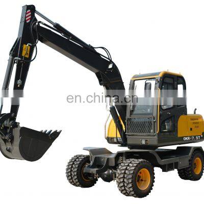 7.5 Ton Wheel Top Quality  With Cab  CHANGCHAI Engine Digger