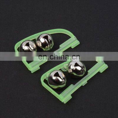 1pcs Fluorescent Fishing Rod Pole Tip Clip Twin Bell Alarm Alert Ring Dark Glow   Tackle Box Accessory tool