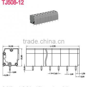 PCB Mount Screwless Spring Terminal Blocks With Competitive Price TJ508-12 photo-2