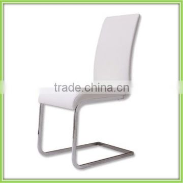 Cheap Chrome White Leather Dining Chair