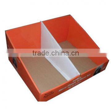 Supermarket advertising retail cardboard counter top display unit