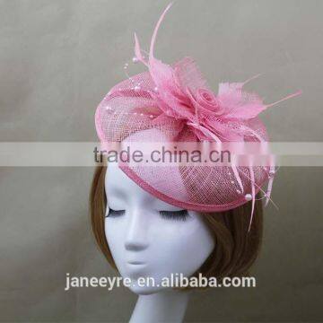 Wholesale Beatiful Sinamay Fabric Hair Fascinator Hat Accessories