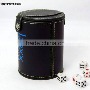 Custom Logo Leather Plastic Dice Cup With Storage photo-5