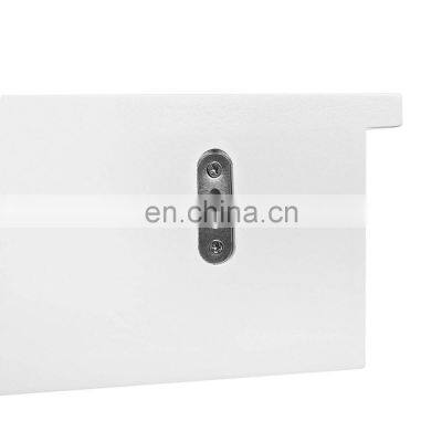 Hallway Storage Shelf MDF White Floating Wall Shelf With 2 Drawers photo-4