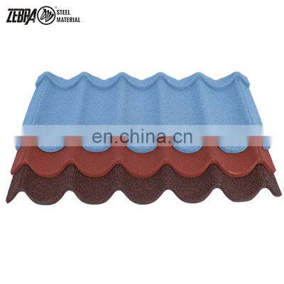 Nigeria Sri Lanka low price roofing sheets 0.45mm stone coated steel roofing metal roof tiles