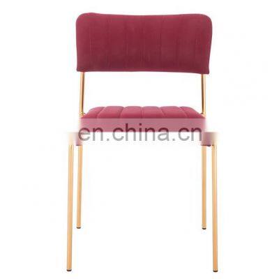 Hot Sell Velvet Dining Chair With Gold Frame photo-5