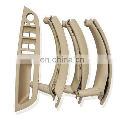 RHD LHD Left Right Side Driver Cars Interior Door Handle with Leather Cover 7pcs Full Set for BMW X5 X6 E70 E71 E72