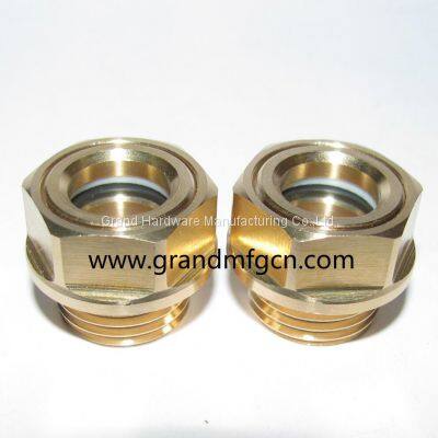 Brass Oil Level Glass Sights for Air Compressors NPT Pipe Thread 1 Inch 1/2 Inch photo-5
