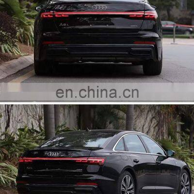 Modified to the Latest Full LED Through Taillamp Taillight With Dynamic for AUDI A6 C8 Tail Lamp Tail Light 2019-2021 photo-5