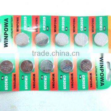 3V Lithium button cell CR2025 battery