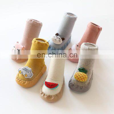 Toddler Indoor Socks Shoes Newborn  Cotton Baby Girl Sock with Rubber Soles Infant Animal Funny Socks