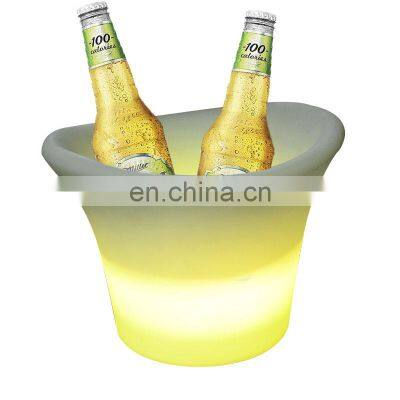 Factory Direct Custom Multiple Capacity Food Grade Plastic Beer Ice Bucket Led Flashing Beverage Wine Bucket