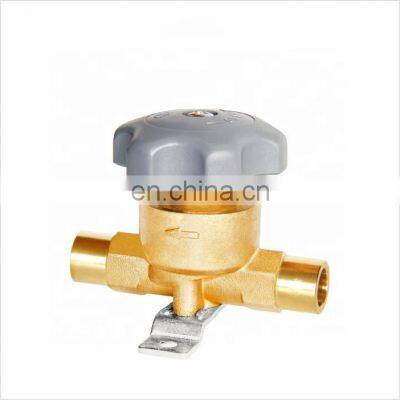 Forged Brass joining welding Solder Handle refrigeration HVAC Air conditioner Shut-Off Hand Valve Shut Off valve