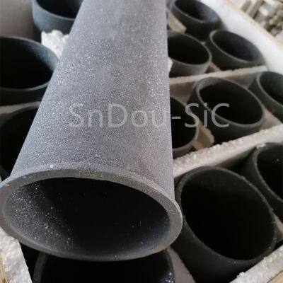 ReSiC Burner Nozzles, Recrystallized Silicon Carbide Ceramic Burner Tubes, RSiC Heating Protective Tubes photo-3