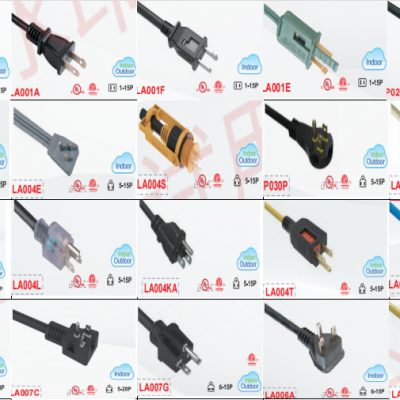 NEMA1-15P、NEMA5-15P Power Cord