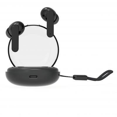 Transparent BT Mini True Wireless Earbuds Headphones TWS Earbuds With Lanyard photo-2