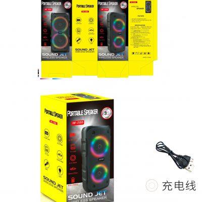 HF 2166 Mini Subwoofer Music Sound Box Boombox Speakers With Mic Blue Tooth BT RGB Speaker photo-6