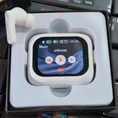 TWS Headset Touch Screen Headphone Waterproof Sports Fitness Earring Wireless Earphone Running Smart Charging Box M6 photo-3