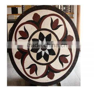 Decorative Rosa Polished Marble Foloor Waterjet Medallion photo-2