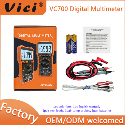 Vicimeter VC746A T-RMS NCV LIVE REL ACA DCA ACV DCV OHM Fara Hz Temp Detecting 6000 Digits Multimeter photo-3