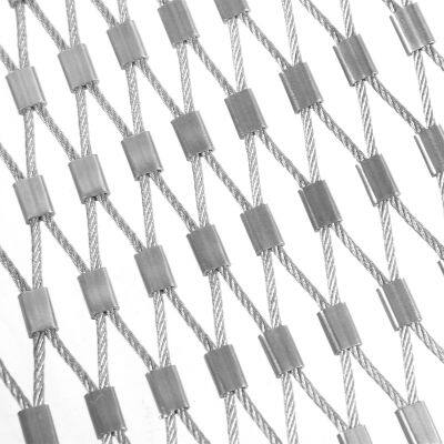 Outdoor Stainless Steel Cable Railing / Wire Rope Mesh / Wire Mesh Railings for Balcony