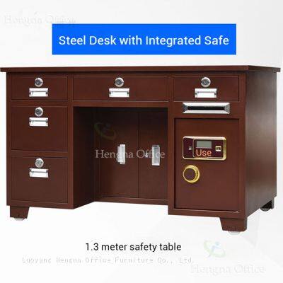 Movable Office Table With Safe | Hidden Pulleys ，Three-Stage Slide SES-130M 1.3m | Factory Direct for Dammam Reception