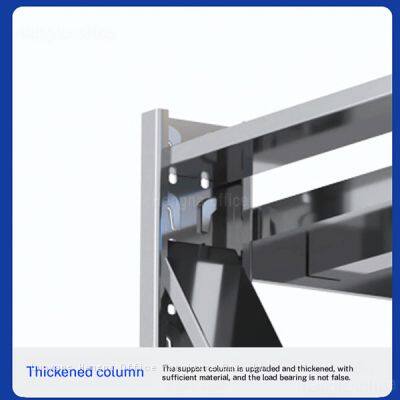 Maßgeschneidertes Edelstahlregalsystem für die Hinterräume eines Hotels in Miami, rostfreier Nutzungsregal mit Haupt- und Zusatzverbindungsdesign, freie Kombination photo-4