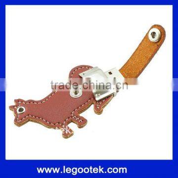 leather emboss logo usb stick