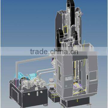 Larger vertical internal broaching machine